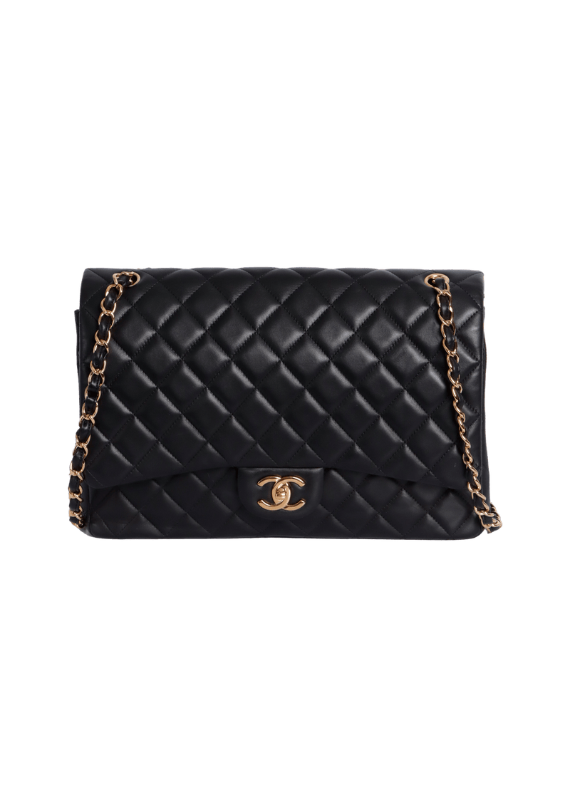 MAXI CLASSIC DOUBLE FLAP LAMBSKIN