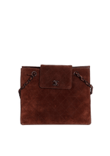 CC SUEDE SHOULDER BAG