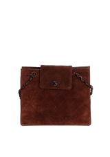 CC SUEDE SHOULDER BAG