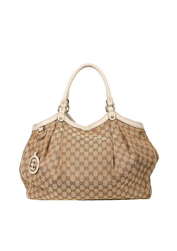 GG CANVAS LARGE SUKEY BAG