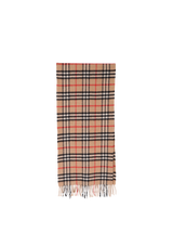 CASHMERE HOUSE CHECK FRINGE SCARF