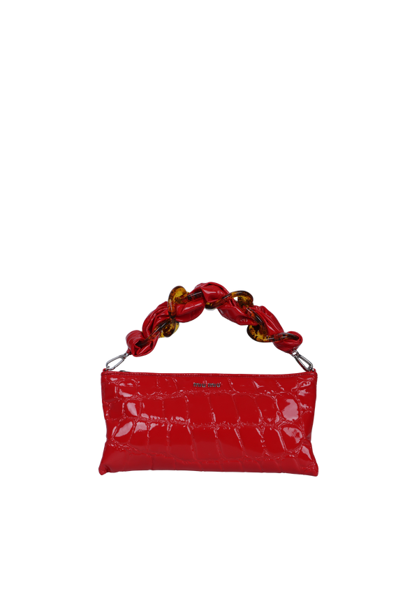 PATENT LEATHER SHOULDER BAG
