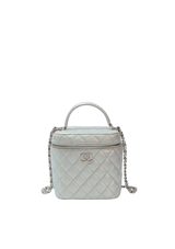 IRIDESCENT SMALL TOP HANDLE VANITY CASE