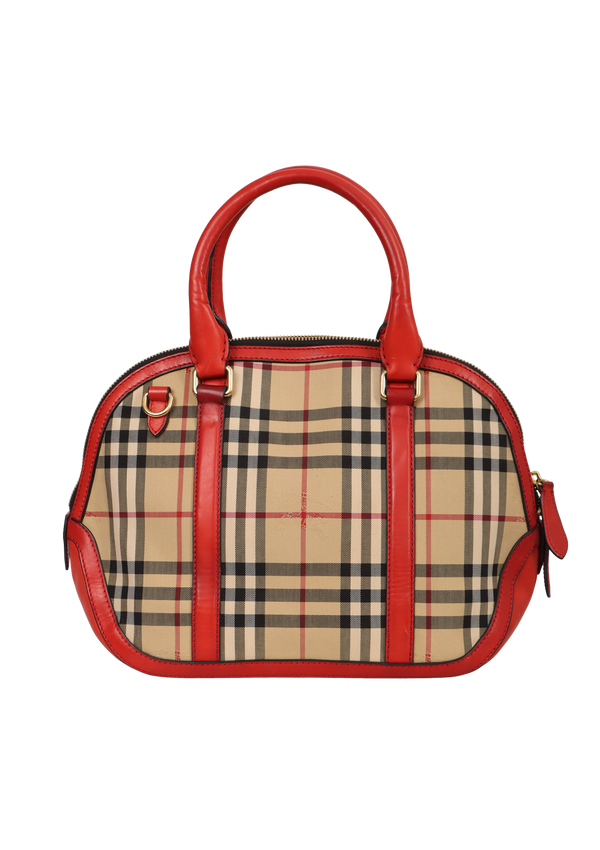 SMALL HORSEFERRY CHECK ORCHARD BOWLING BAG