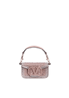 CRYSTAL EMBELLISHED VLOGO LOCÒ BAG