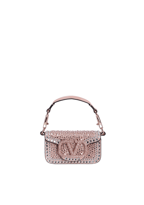 CRYSTAL EMBELLISHED VLOGO LOCÒ BAG