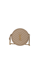 VINYLE ROUND CROSSBODY BAG