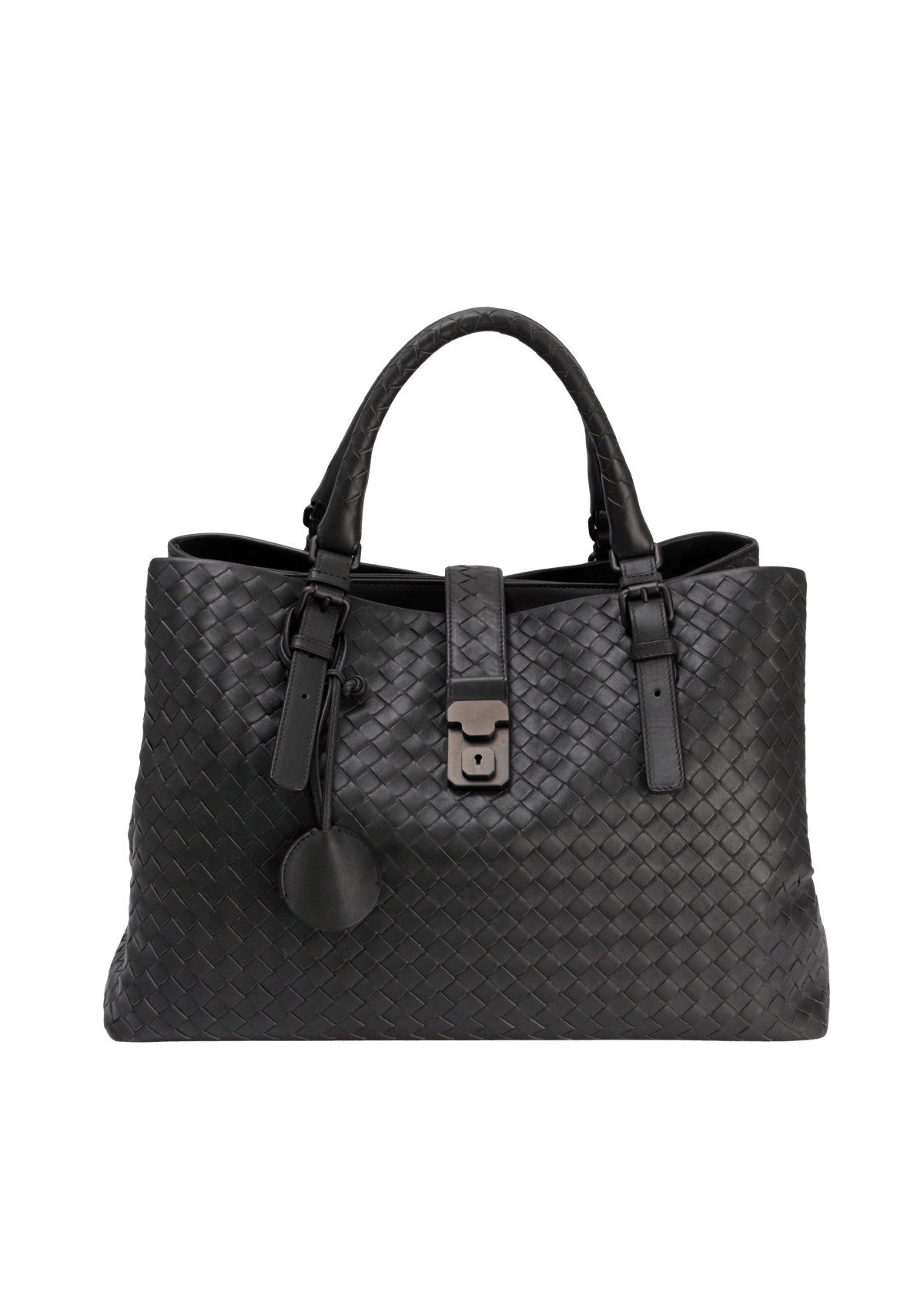 BOLSA BOTTEGA VENETA MEDIUM INTRECCIATO ROMA BAG CINZA ORIGINAL