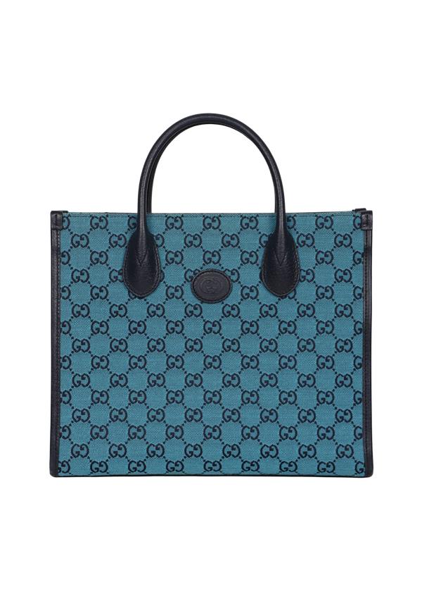 GG CANVAS SMALL INTERLOCKING G TOTE