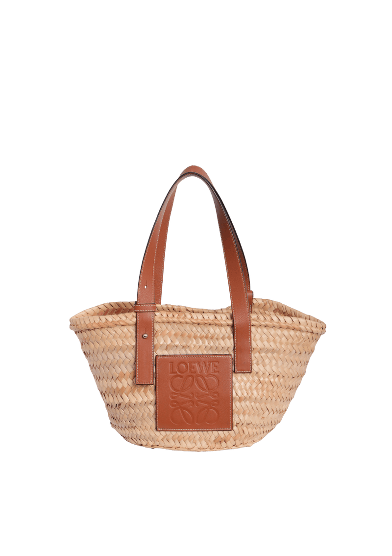 SMALL RAFFIA BASKET BAG