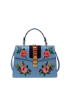 EMBROIDERED SYLVIE TOP HANDLE BAG
