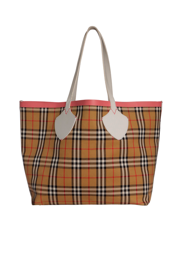 REVERSIBLE HOUSE CHECK TOTE