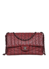 JUMBO VERTICAL STITCH FLAP BAG
