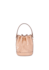 LEATHER T MONOGRAM BUCKET BAG
