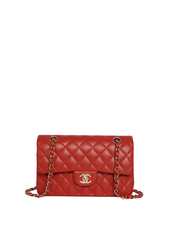 SMALL CLASSIC DOUBLE FLAP LAMBSKIN