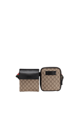 GG SUPREME WEB DOUBLE BELT BAG