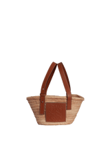 SMALL PALM LEAF BASKET BAG