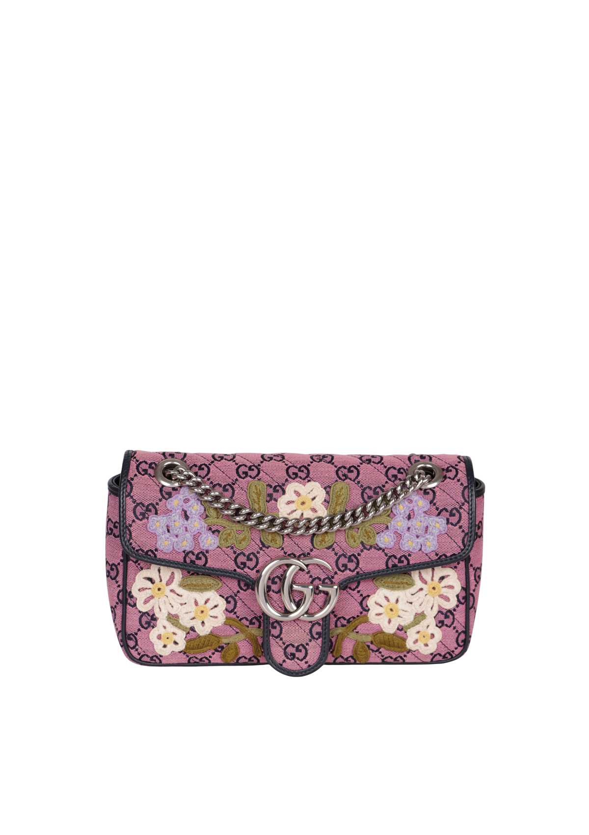 BOLSA GUCCI FLORAL GG MARMONT MULTICOLOR MEDIUM BAG ROSA ORIGINAL