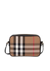 SMALL VINTAGE CHECK CAMERA BAG