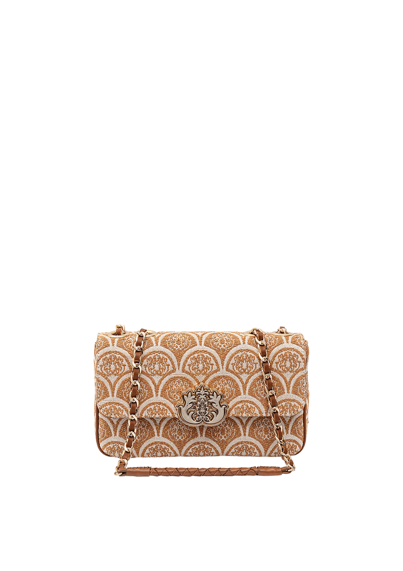 BOLSA BAGUETE SIRENA JACQUARD CAMEL