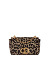 MEDIUM VELVET LEOPARD CARO BAG