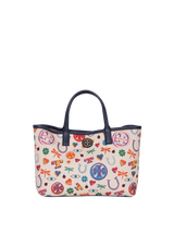 LEATHER PRINTED TOTE BAG