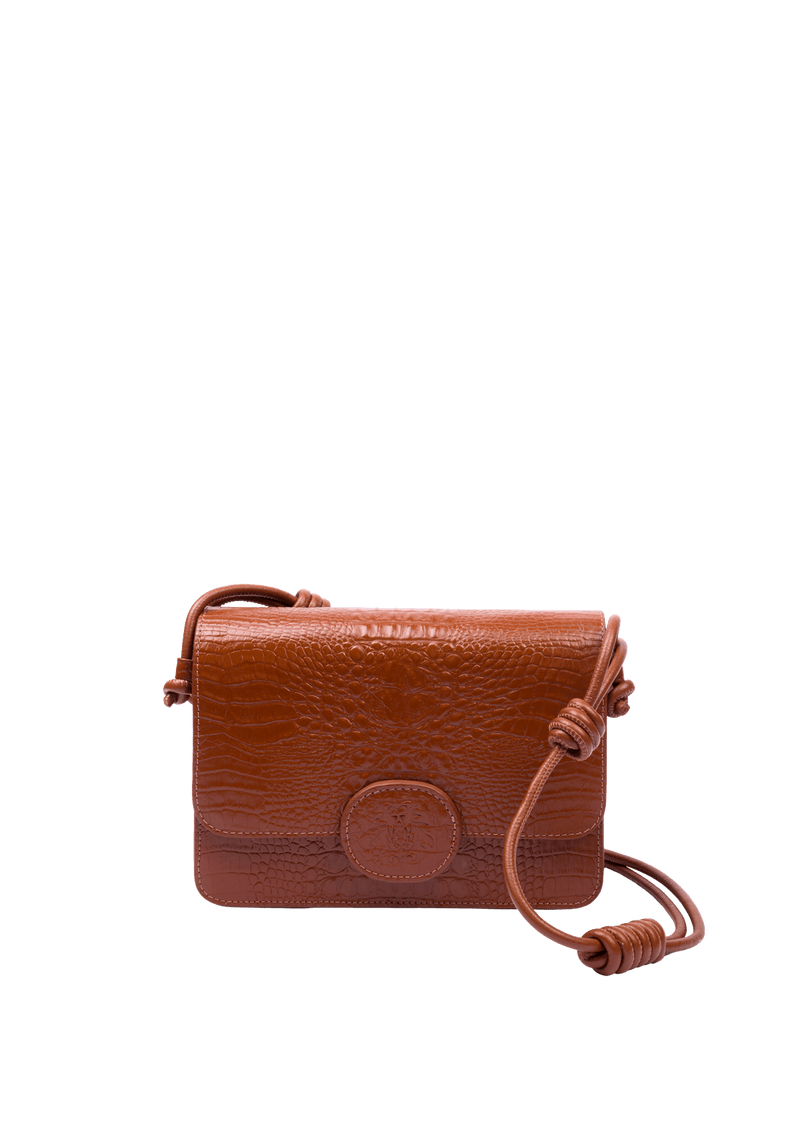 BOLSA ESSENTIALS CLÁSSICA EM COURO NATURAL TIRACOLO