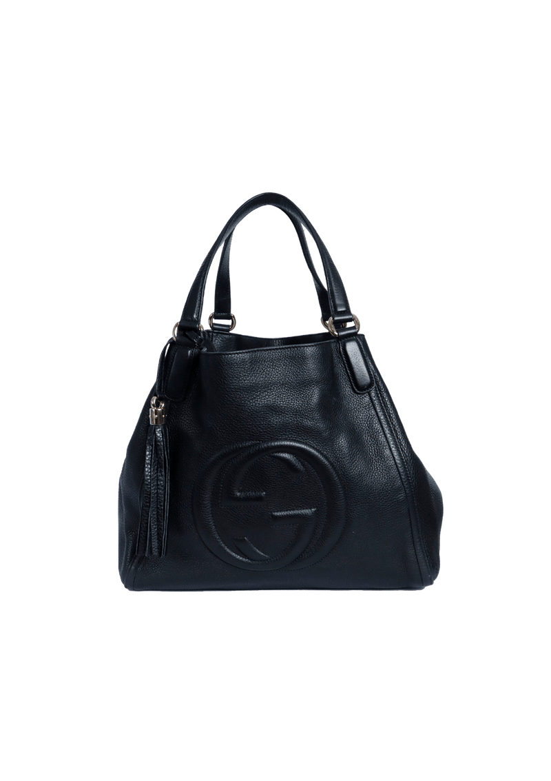 BOLSA GUCCI MEDIUM SOHO TOTE PRETO ORIGINAL