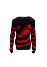 STRIPPED SWEATER M