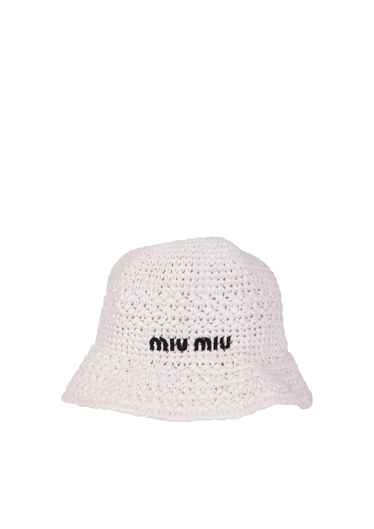 CHAPÉU MIU MIU CROCHET BUCKET BRANCO P ORIGINAL – Gringa