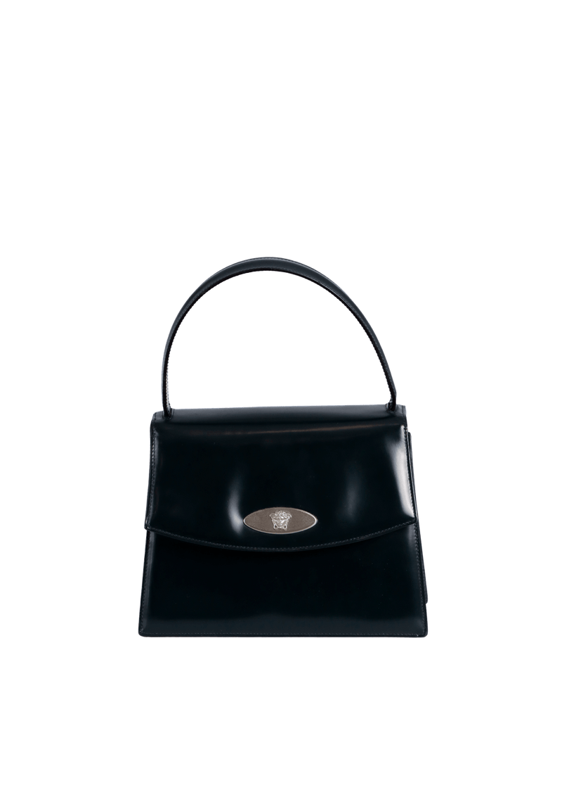 LEATHER TOP HANDLE BAG