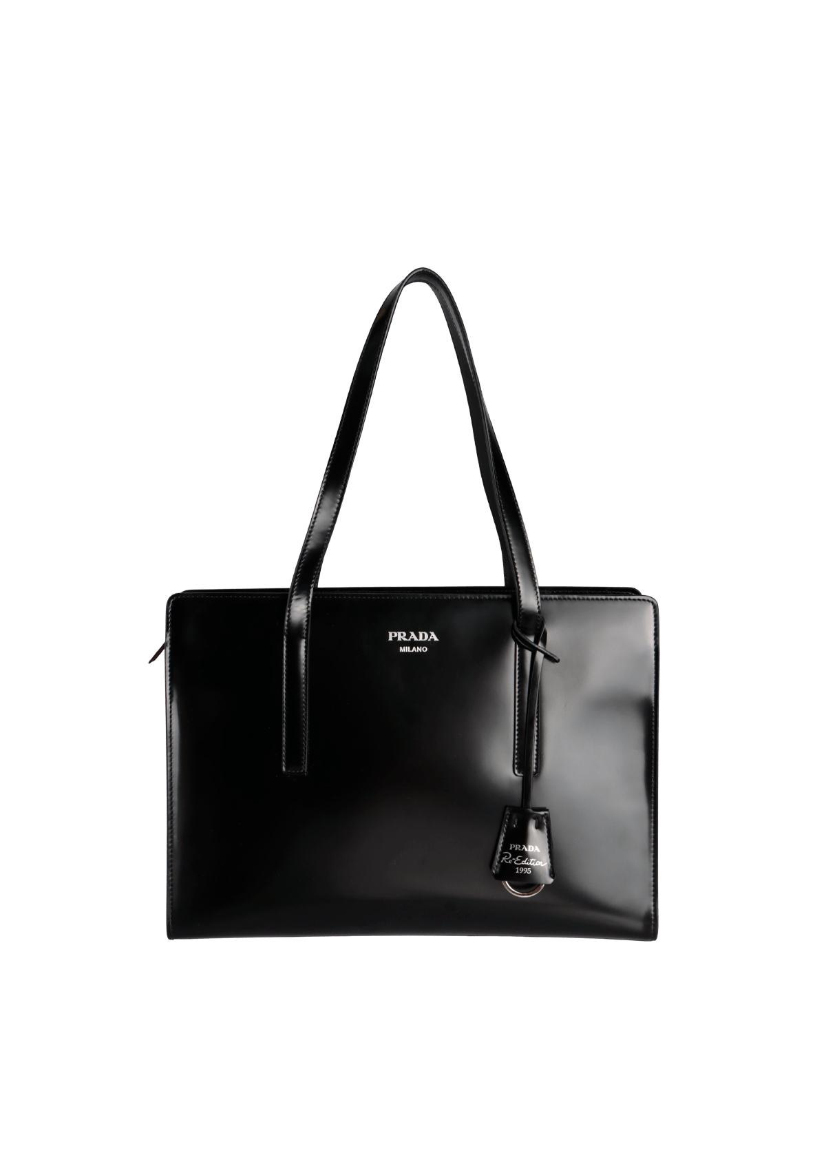 BOLSA PRADA SPAZZOLATO RE-EDITION 1995 TOTE PRETO ORIGINAL – Gringa