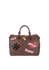 DAMIER ÉBÈNE  PATCHES SPEEDY 30 BANDOULIÈRE