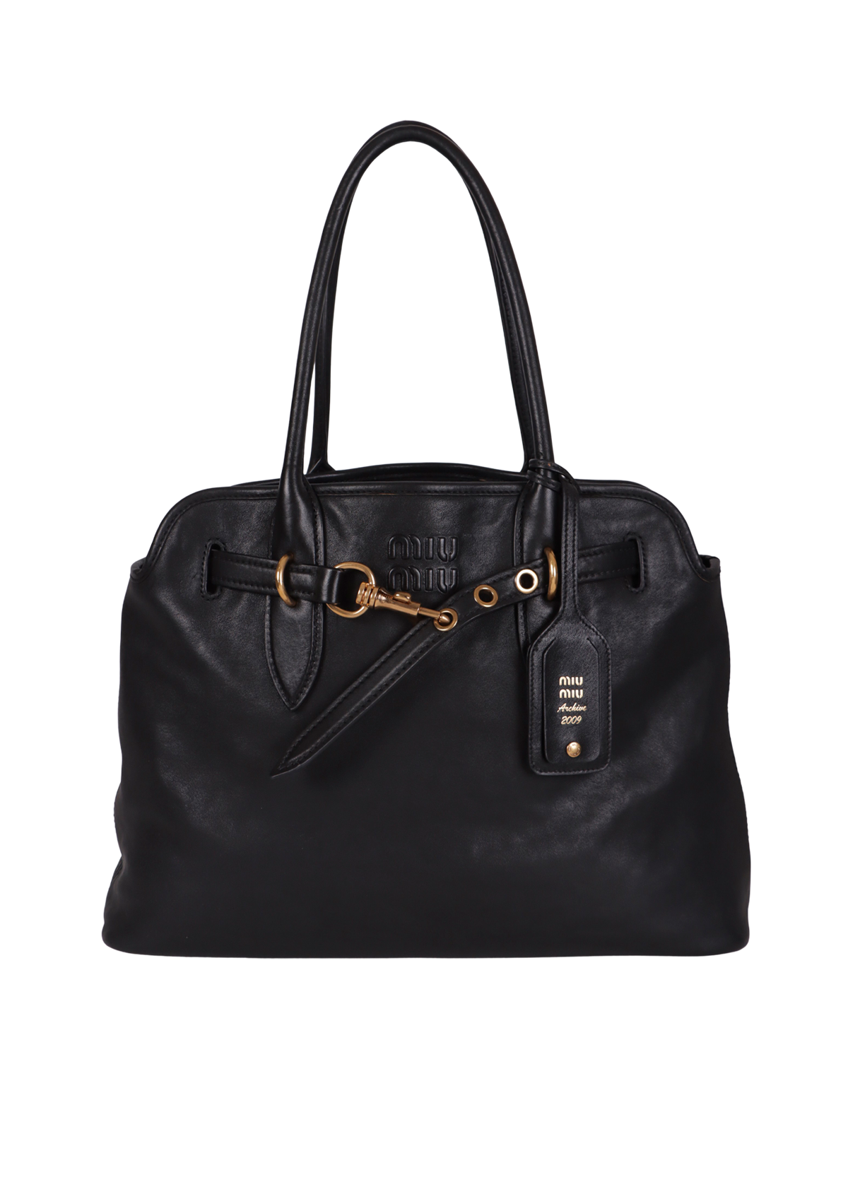 BOLSA MIU MIU AVENTURE TOTE BAG PRETO ORIGINAL – Gringa