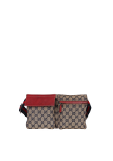 GG CANVAS DOUBLE BELT BAG