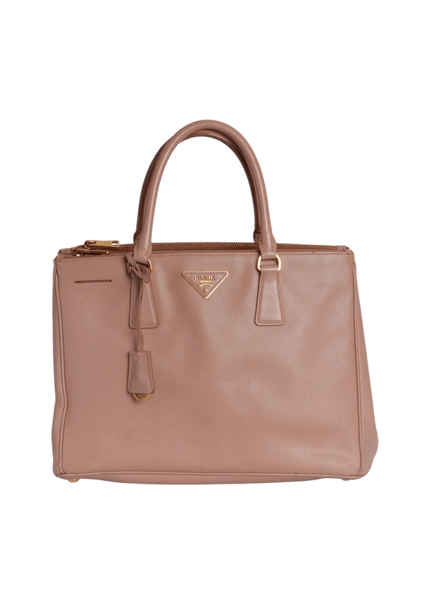 LARGE SAFFIANO LUX DOUBLE ZIP GALLERIA