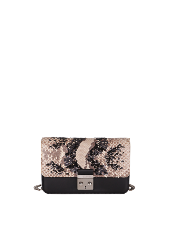 PYTHON SEQUIN MISS DIOR WALLET ON CHAIN