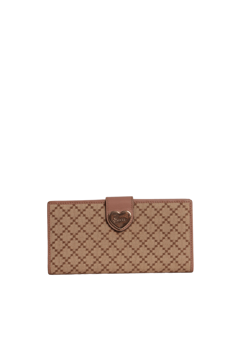 GG CANVAS HEART CONTINENTAL WALLET