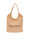 WOVEN FABRIC LOGO TOTE BAG