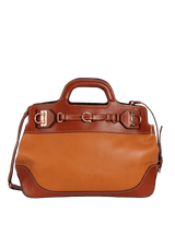LEATHER TOP HANDLE BAG