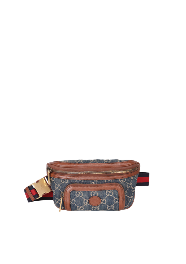 GG DENIM BELT BAG