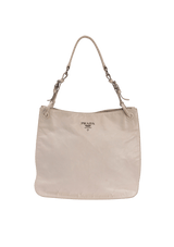 CRINKLED LEATHER 3 COMPARTMENT HOBO