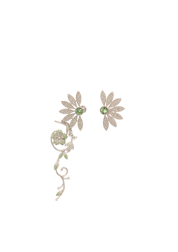 CRYSTAL DAISY DROP EARRINGS