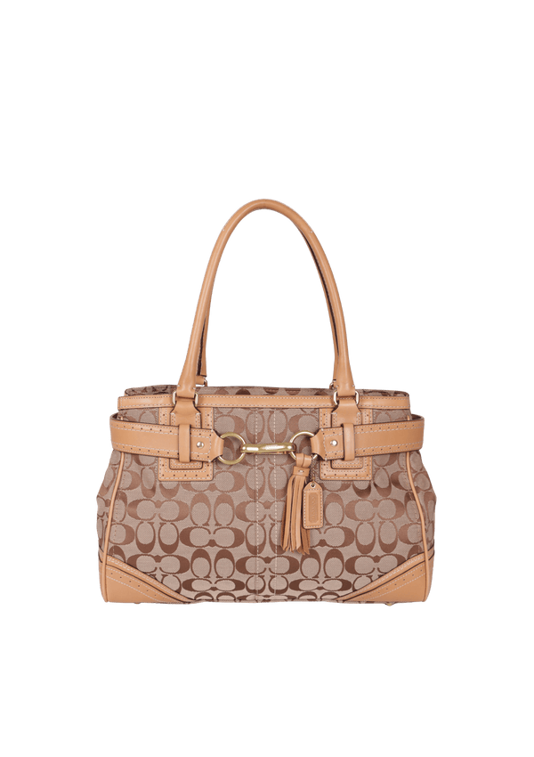 SIGNATURE HAMPTON HANDLE BAG