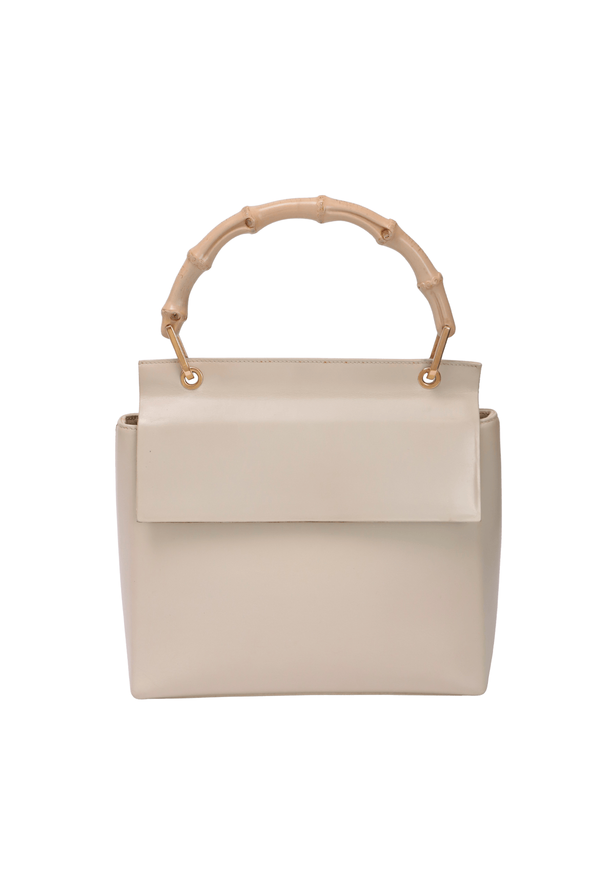 P*o様 CTHY LUXURY MATERIAL NANO BAG by GU BOLSA GUCCI VINTAGE BAMBOO FLAP TOP HANDLE BAG BRANCO ORIGINAL