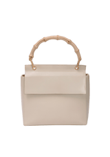 VINTAGE BAMBOO FLAP TOP HANDLE BAG