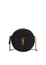 VINYLE ROUND CROSSBODY BAG