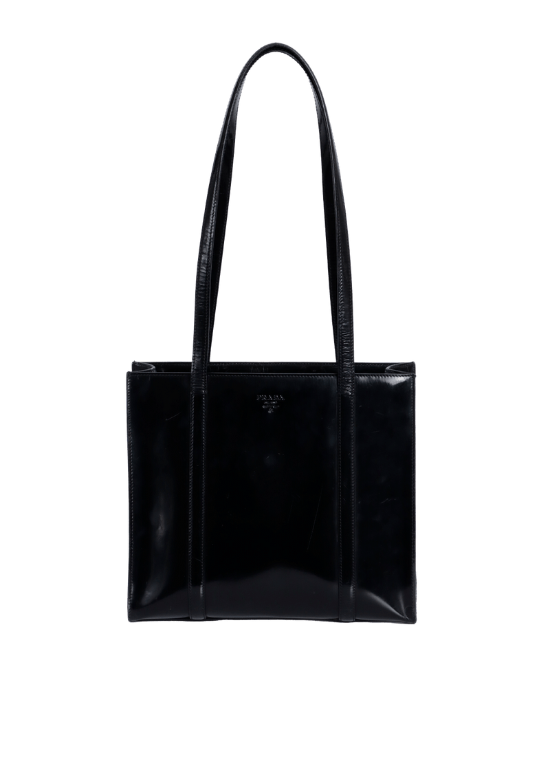 PATENT LEATHER TOTE BAG