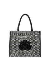 BOLSA MAXI TOTE SIRENA JACQUARD PRETO