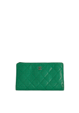 CC PERFORATED LONG FLAP WALLET